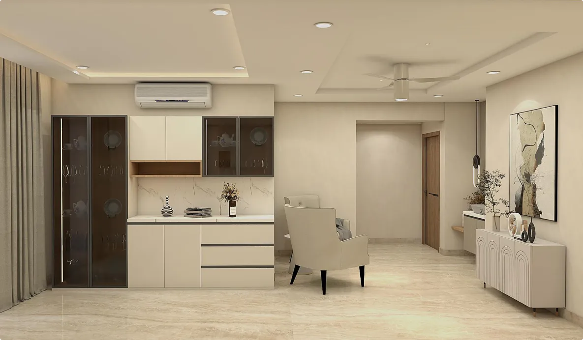 MBMR VIHA interior dining and living view
