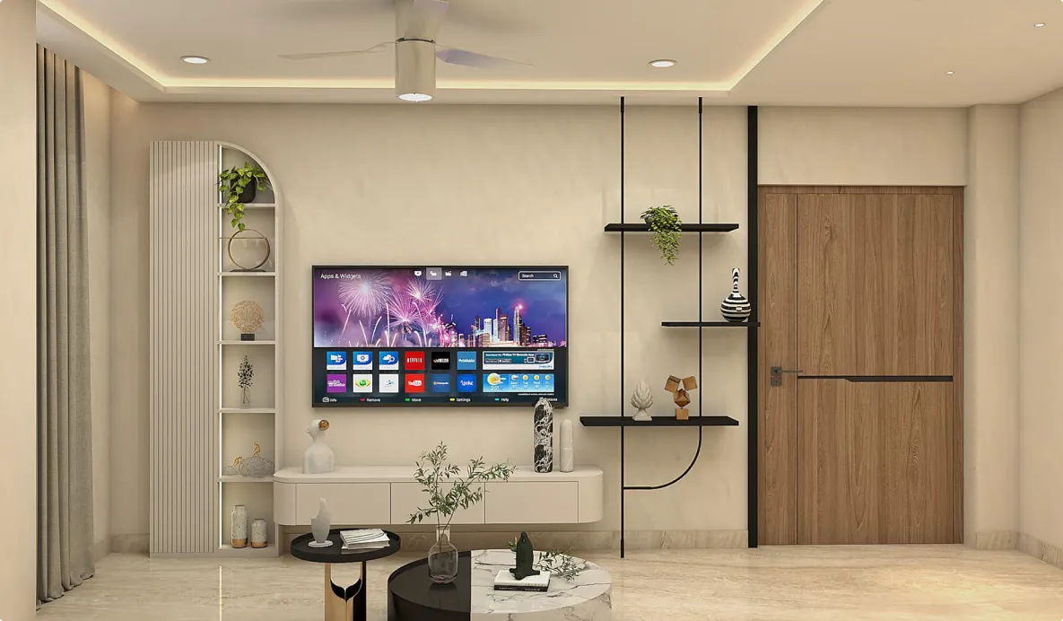 MBMR VIHA interior living room TV wall view