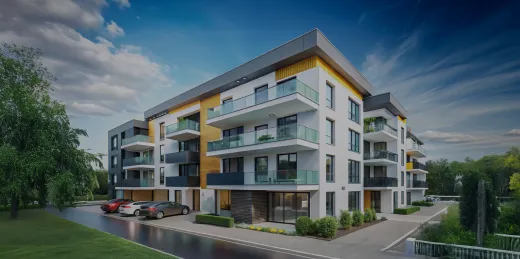Modern residential apartment building