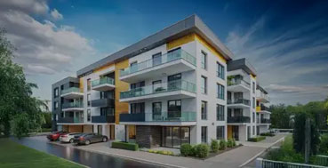 Modern residential apartment building